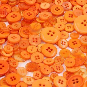 Assorted Orange Buttons for Crafting, Painting, Sewing